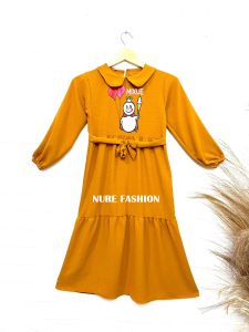 BAJU GAMIS ANAK MIXUE BAHAN CRINKLE S M L XL