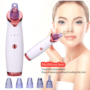 Beauty facial cleaning 5 probes 3 adjustment electric vacuum cleaner to remove acne and pore depth cleaning tool white head extractor multifunctional skincare and beauty equipment