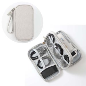 Double Layer Travel Organizer pouch Portable Cable Storage Gadget organizer Waterproof electronics organizer charger bag