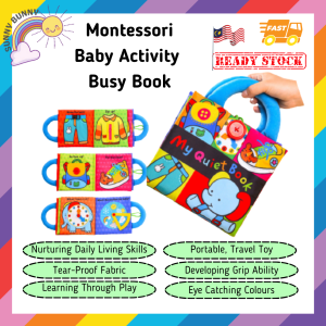 SUNNYBUNNY Baby Activity Book Baby Toy Toddler Toy Cloth Book Busy Book Quiet Book