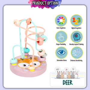 [iRojak] Mini Bead Maze Wooden Toys Baby Montessori Toy 绕珠玩具 Mainan Baby - BT126