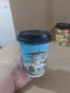 Ly giấy 360ml - 14oz mẫu Chợ Bến Thành Set 100-300 cái kèm nắp