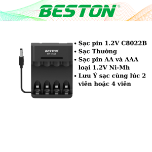 Sạc Pin AA & AAA Beston C8022B Ni-Mh 2.4V 4 Slot Smart LED pin đồ chơi pin máy ảnh pin đèn led