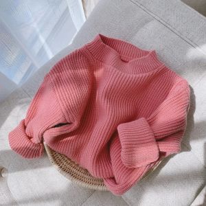 Gấu lãnh đạo 0 đến 6 năm quần áo trẻ em tự làm dành cho nữ áo len giản dị thời trang mới trẻ em áo chui đầu đan mùa thu Cô gái của quần áo dệt kim đỏ ngọt ngào Hàng dệt kim Tops