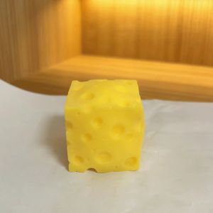 Portable Cheese Squeeze Toy Fidget Stress Relief Squishy Ball Slow Rebound for Desk Decor Decompression Toy for Kids Gift