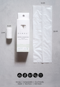 [SG Ready Seller] Biodegradable garbage bag 23 x 35 cm rubbish bag waste Bag Bin Liner. 70 pieces. NEW PAPER PACKING. Organic. Biodegradable. Compostable. Eco-friendly. Earth rated.