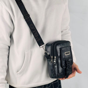 Tas HP Tas Selempang Kulit PU Polo Amstar Tas Smartphone Tas Selempang Pria dan Wanita Tas Kulit