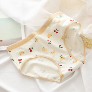 Quần Lót Cotton quần lót co giãn quần lót eo thấp quần lót thời trang màu xanh lá cây quần lót pantys M-XL hoạt hình