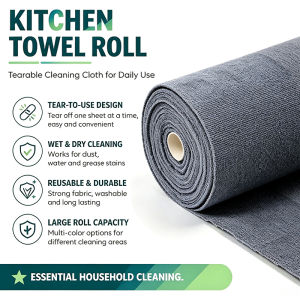 【24H COD】20Pcs/Roll Durable Microfiber Towel Cleaning Dishcloth for Kitchen Living Room & Bedroom