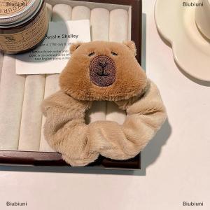 [COD] Biubiuni 1 cái cặp kẹp tóc sang trọng thanh lịch Kawaii capybara scrunchies dễ thương động vật sang trọng Tóc Dây ponytail chủ rửa mặt dây đeo cổ tay