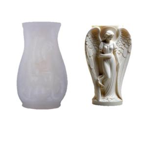 Detailed Relief Angel Flowerpot Silicone Mold For Resin Art Container Mould Crafting Accessories