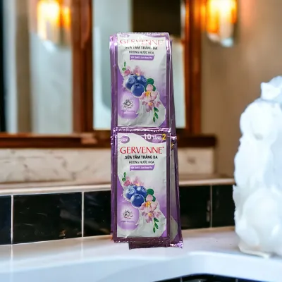 Dây 12 gói sữa tắm trắng da hương nước hoa Gervenne