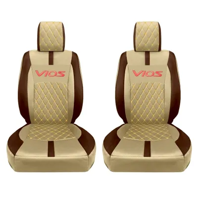 [มีสีเเละปีห้เลือก] ลาย5.1 รุ่น VIOS 2007-2012 & All-New 2013-2020 หุ้มเบาะรถยนต์แบบสวมทับ วัสดุกึ่งสังเคราะห์เกรดA+ ดีไซน์สปอร์ต (FD CARCOVER)