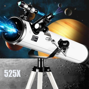 [1 Year warranty] FISHERMAN Reflective Astronomical Telescope Large Caliber 76mm Focal Professional Zooming Monocular Telescope Upgraded 76700
