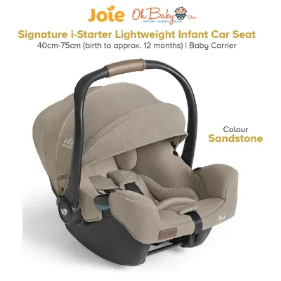 Joie Signature i-Starter Lightweight Infant Car Seat 40cm - 75cm (birth to approx. 12 months) Sandstone | Baby Carrier