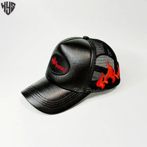 Topi Trucker Full Bordir Naughtu Preneur/Bordir api keren-Topi Jaring Bordir Pria Wanita Terbaru-Trucker Hat Bordir- Topi jaring Dibordir Kanan Kiri Terbaru