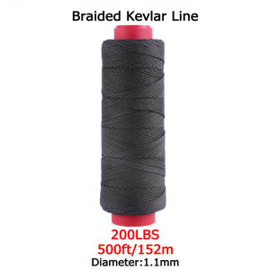 Black Braided Kevlar Cord 50-1500lb Cut-Resistance Fishing  Assist Line Outdoor Kite String Camping Hiking Kevlar Rope 0.5~3.5mm