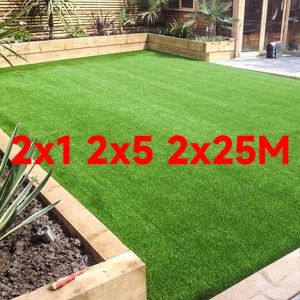 【COD】Artificial Grass 2mx25m Simulation Lawn Carpet Grass Garden Outdoor Rug Synthetic Thick Lawn