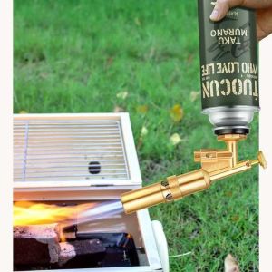 HAPPYHUB Multi-Purpose Gas Torch Flame Tool High Temperature Copper and Brass Welding Torch for Outdoor Camping BBQ and Cooking blowtorch
