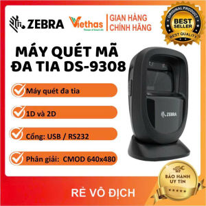 Máy Quét Mã Vạch 2D Chuyên Quét Thẻ Bảo Hiểm Y Tế Và Căn Cước Zebra DS9308