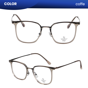 IOOI Eyewear -  Kacamata Kotak Metal TR Lensa Anti Radiasi Blueray Photocromic Wanita S11966