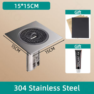 304 Jumbo Thép Không Gỉ Máy Giặt Nước Sàn Bẫy Combo Chống Mùi Hôi Chống Bọ Động Vật Gặm Nhấm Core Thoát Dụng Tràn Cói Bao