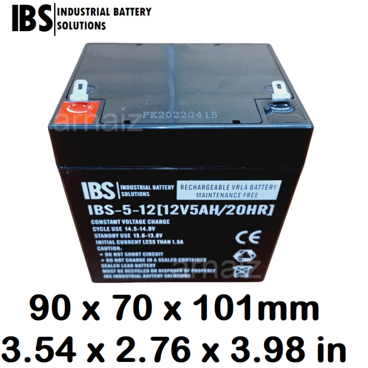 Ibs 12v 5ah 20hr Battery Ibs 5 12 12 Volts 5 Ampere Ups Replaces 12v 45ah 45a Battery Lazada Ph 5916