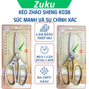 ZHAO SHENG K038 Kitchen Shears - SK5 Steel Multifunctional Sharp Scissors for Butchering Multipurpose Long-Lasting