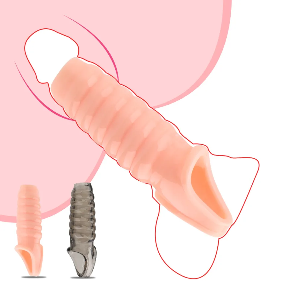 Flesh Men Delay Lock Sperm Fine Male Condom Penis Extender Sleeve Erection  Enhancer Dick Cock Ring Sex Toys Intimate Goods | Lazada PH