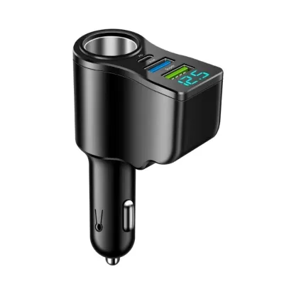 COUPLECOL 66W Bộ sạc ô tô USB kép Bộ sạc nhanh 4 trong 1 Biến tần gắn trên xe Tiện lợi Đa chức năng Sạc điện thoại tự động Ô tô