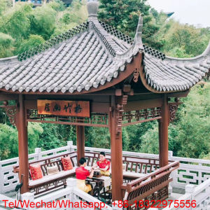 Gazebo Gỗ Ngoài Trời gian hàng Khung Gỗ Ngoài Trời cảnh quan biệt thự Vọng lâu bằng gỗ gian hàng bằng gỗ giải trí gian hàng khung gỗ truyền thống Trung Quốc Arbour lục giác Chùa gỗ & kiosk