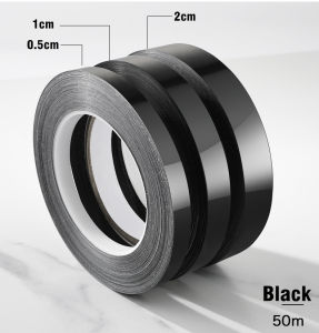 50M Self-Adhesive Tile Stickers Tape Floor Waterproof Wall Gap Sealing Strip Tile Foil Gold Black Beauty Seam Sticker Home Decor