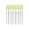 EELIC LED-D3MM isi 5 Pcs Round led diffused 3 mm light emitting diode 2 kawat anoda katoda. 