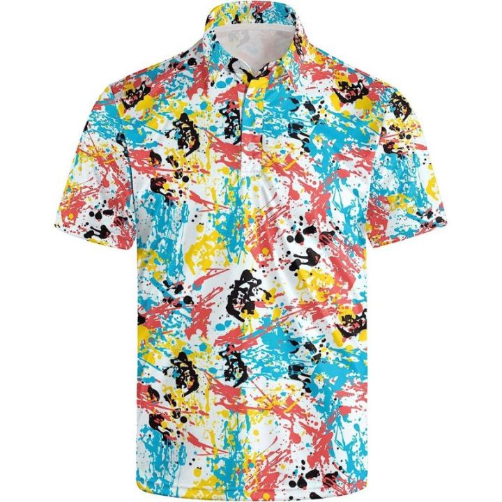 Summer Golf ShortSleeved polo Shirt Outdoor Sports QuickDrying Golf