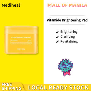 MEDIHEAL Vitamide Toner Pad 100pcs - Brightening Even Skin Tone Correcting Dullness Removing Daily Care Pads with Niacinamide for Dull Skin