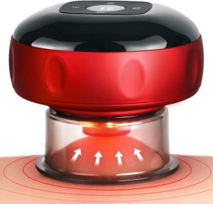Smart Dynamic Cupping Therapy SetCellulite Massager 4 in 1 Vacuum Therapy Machine Cellulite RemoverGua Sha Massage Tool with 20 Level Temperature and Suction 20 Level Red
