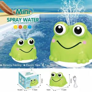 NOBLELUX Frog Shape Frog Bath Toy Battery Operated Plastic Sprinkler Bath Toy Suction Cup Shower Toy Bathtub