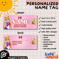 SAILORMOON Designs  - Customized PVC or LAMINATED School Name Tag for Kids (Back to Back Print). 