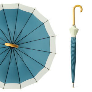 New Long Umbrella 16K Windproof Large Ladies Umbrella Log Handle Rainproof Quality Classic Business Umbrella Women Designed for Ladies