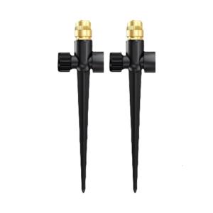 4Pcs Garden Water Sprinkler Stand Base Adjustable 360 Degree Sprinkler Nozzle for Large Area Coverage Grass Irrigation