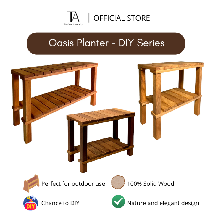 [SG STOCK] Solid Wood Oasis Planter - DIY Series Khaya Balau Angsana ...