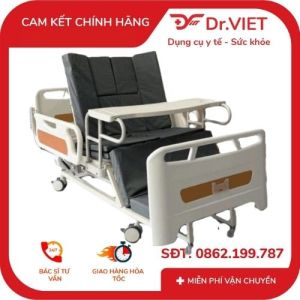 Giường điện đa năng GBM-091EB Giường Năng Hạ Lưng Chân Có Bô Vệ Sinh & Tay Vịn
