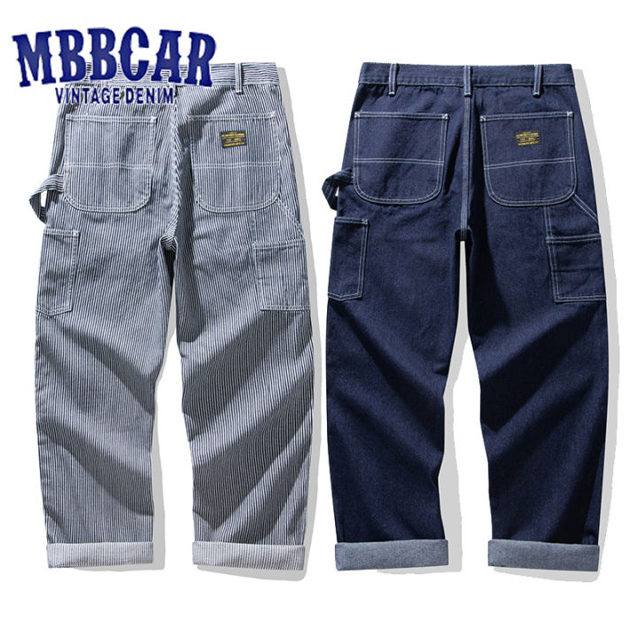 MBBCAR brand 2023 autumn New Original Jeans Railway Workers' Pants