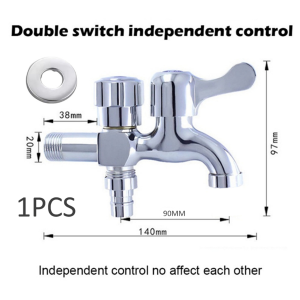 Stainless Steel 2 Way Faucet anti-rust Bathroom Shower faucet 2 water outlets High quality