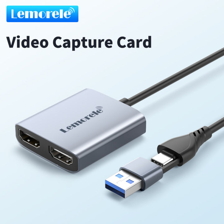 Lemorele AC07 1080P Video Capture Card HDMI Compatible Input 1080P