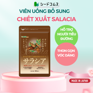 [Date T8/2026] Viên Uống Chiết Xuất Salacia Hỗ Trợ Cải Thiện Vóc DángTiểu Đường Seedcoms Nhật Bản