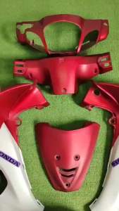 ชุดสีเวฟ125Sหัวเถิกกุญแจกลมสีแดงด้านตัดบรอนซ์ด้านมี13ชิ้นแถมน๊อตพอช10ตัว