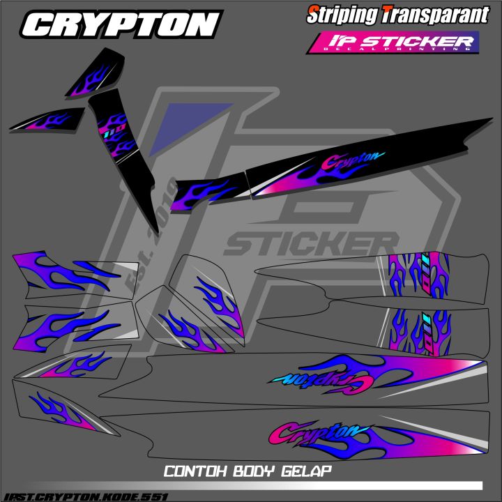 CRYPTON (COD) STIKER STRIPING MOTOR YAMAHA CRYPTON - LIST SIMPLE DESAIN ...