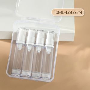MACRAMEX 3/4Pcs Clear Travel Refillable Bottle Empty 5-15ML Cosmetic Container Durable Press Pump Lotion Sprayer Bottle