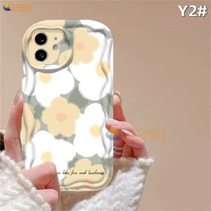 (Lokal Ready) Casing hp Xiaomi Poco X5 5G Poco C40 Poco M3 Pro Poco X3 NFC M3 X3 GT M5S Ins Tulip Kelinci Lucu Kesing Bunga Segar Shockproof 3D Wavy Curved Edge Glossy Soft Case